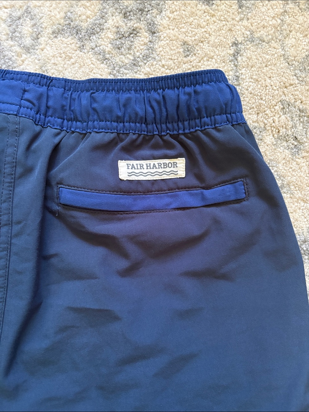 Fair Harbor Blue Elastic Waist Swim Shorts - Picture 6 of 10